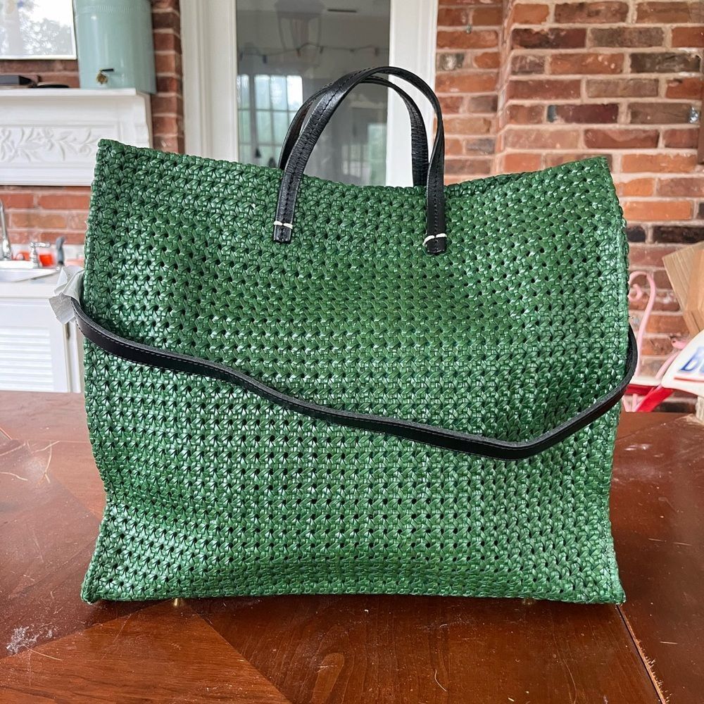 Clare V Green Woven Tote Bag - Picture 8 of 15